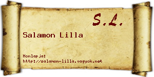 Salamon Lilla névjegykártya
